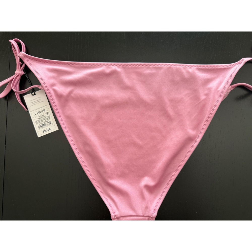 Shade & Shore Cheeky Side-Tie Bikini Bottom Womens L (12-14) Pink Beach Resort - Picture 5 of 7
